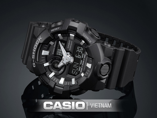 Đồng hồ Casio G-Shock GA-700-1BDR đèn led